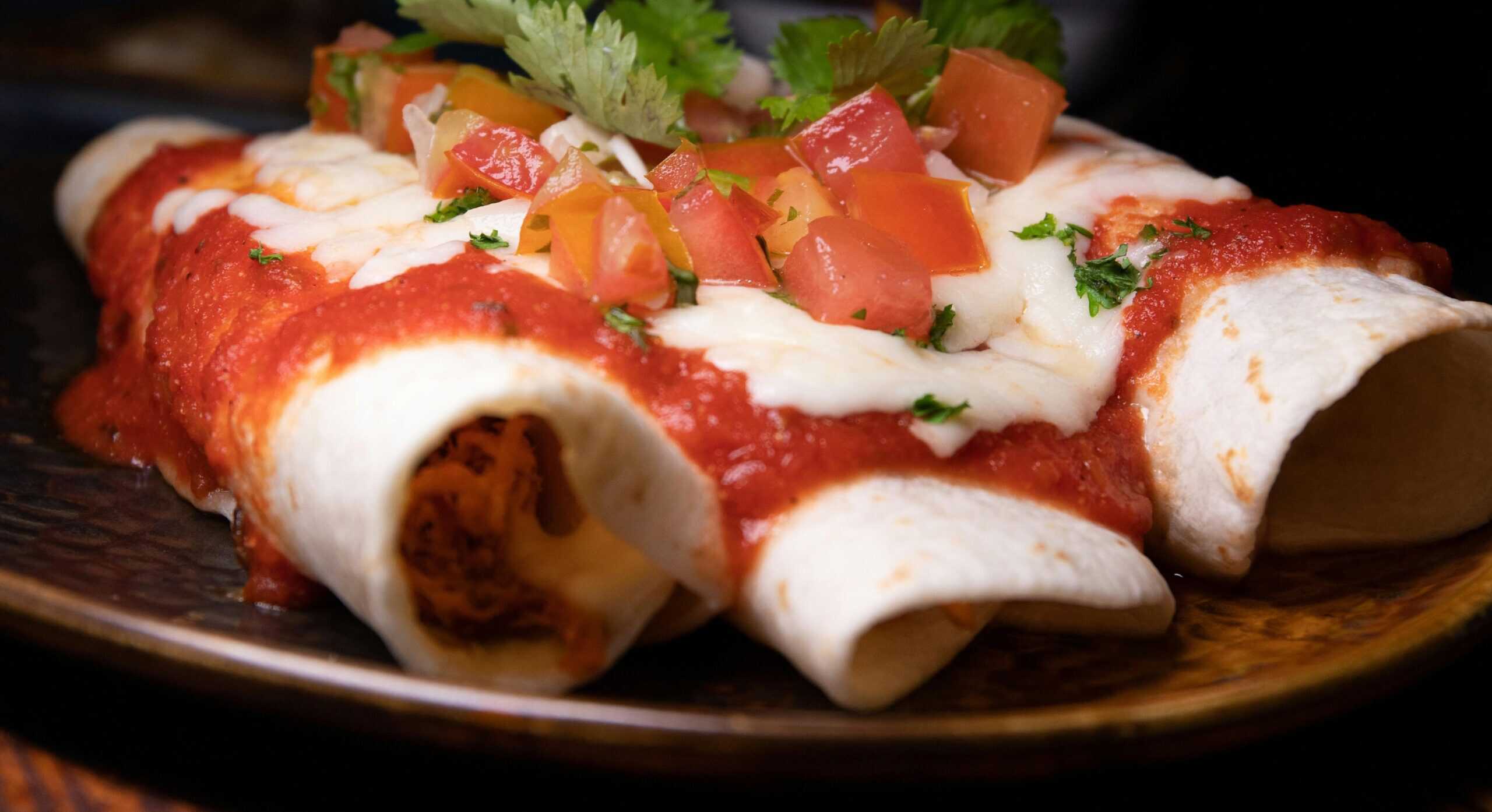 Enchiladas on a plate