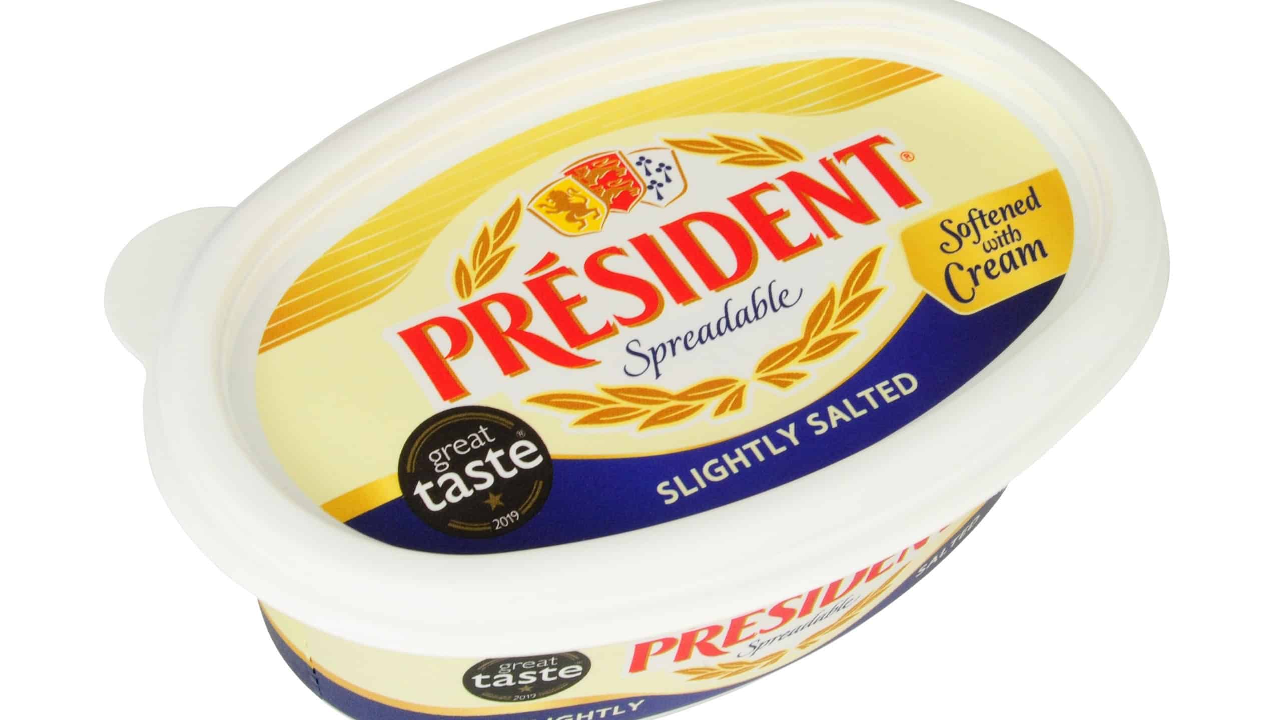 President slightly salted spreadable butter softened with cream