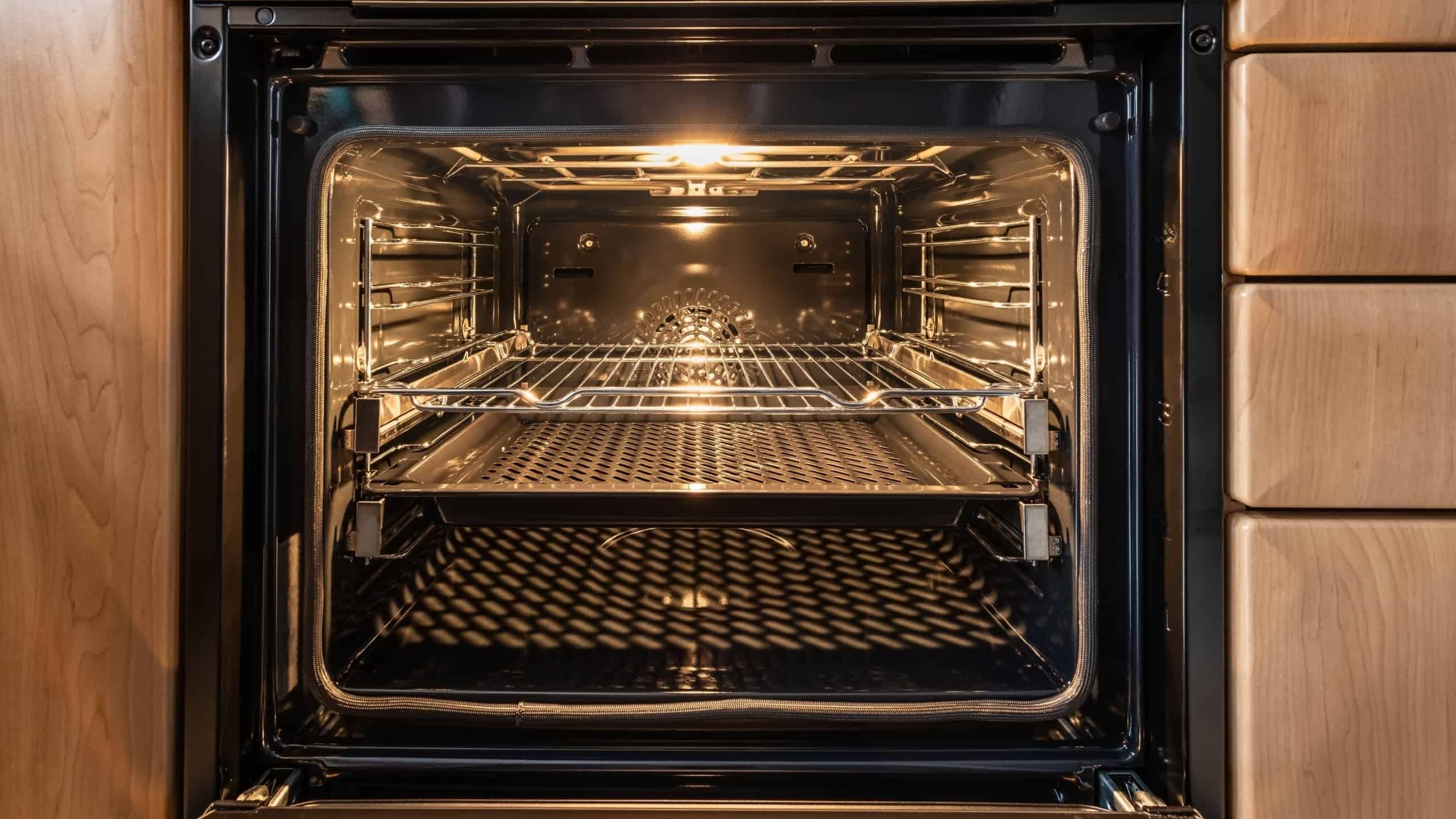 Modern empty open electric oven